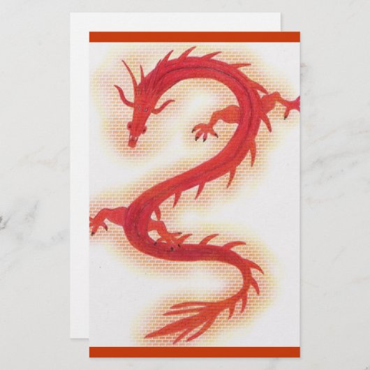 Dragon Bricks Stationery Briefpapier (Voorkant / Achterkant)