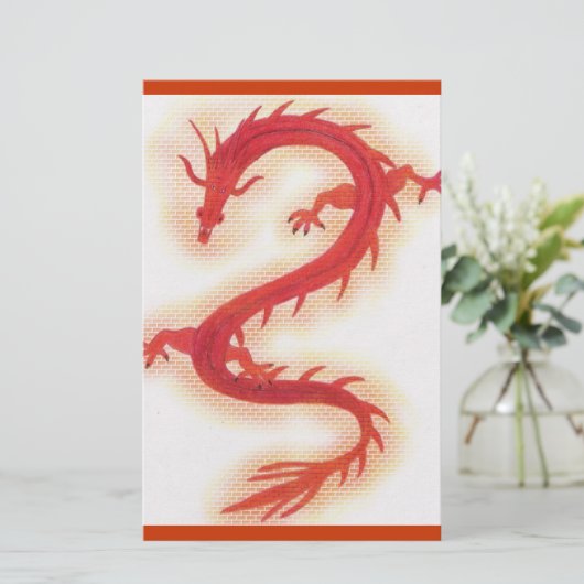 Dragon Bricks Stationery Briefpapier (Staand voorkant)