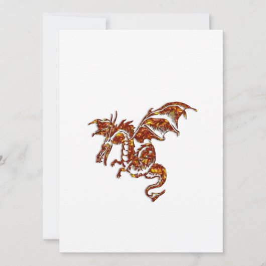 Dragon Bridal Shower-uitnodiging Kaart (Achterkant)