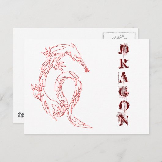DRAGON BRIEFKAART (Voorkant / Achterkant)