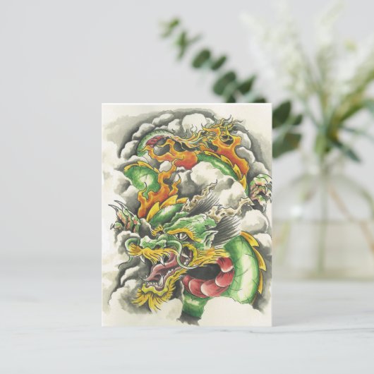 Dragon Briefkaart (Staand voorkant)
