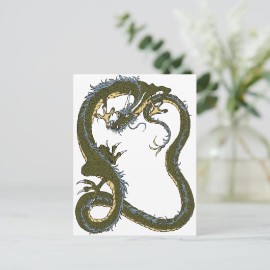 dragon briefkaart (Staand voorkant)