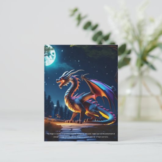 Dragon Briefkaart (Staand voorkant)