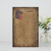 Dragon Brown gelinkt papier (Staand voorkant)