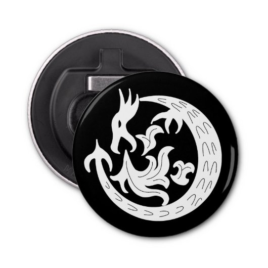 Dragon Bstromend vuur Button Flesopener (Voorkant)