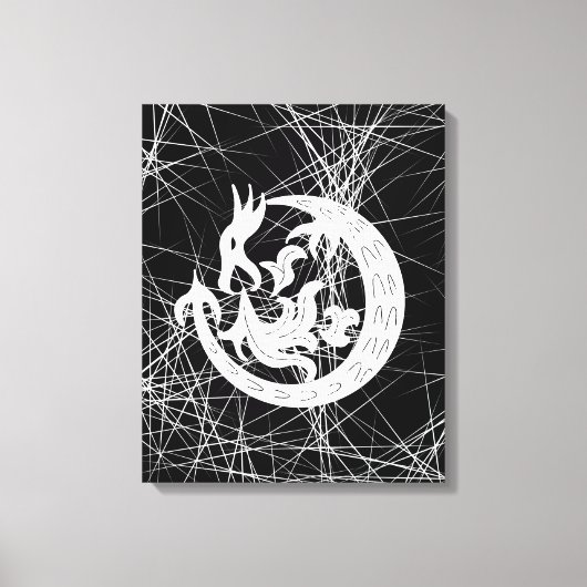 Dragon Bstromend vuur Canvas Afdruk (Voorkant)