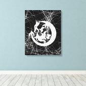Dragon Bstromend vuur Canvas Afdruk (Insitu (Houten vloer))
