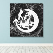Dragon Bstromend vuur Canvas Afdruk (Insitu (Houten vloer))