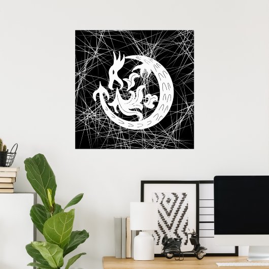 Dragon Bstromend vuur Poster (Thuiskantoor)