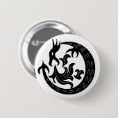 Dragon Bstromend vuur Ronde Button 5,7 Cm (Voorkant /achterkant)