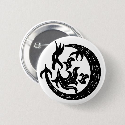Dragon Bstromend vuur Ronde Button 5,7 Cm (Voorkant /achterkant)