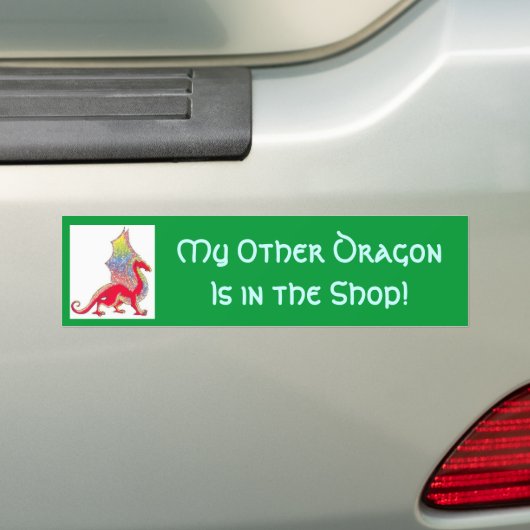 Dragon Bumpersticker (Op auto)