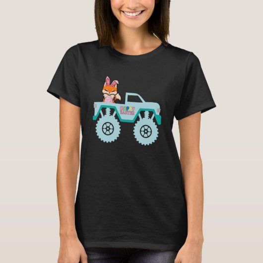 Dragon Bunny Riding Monster Truck T T-shirt (Voorkant)