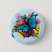 Dragon Butterfly Ronde Button 5,7 Cm (Voorkant)