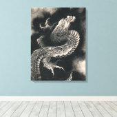 Dragon by Katsushika Hokusai Canvas Afdruk (Insitu (Houten vloer))