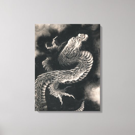Dragon by Katsushika Hokusai Canvas Afdruk (Voorkant)