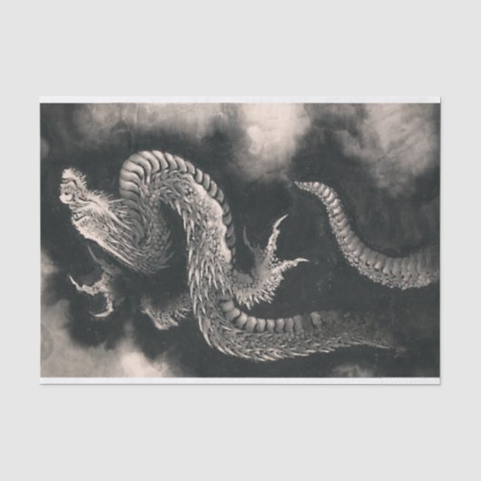 Dragon by Katsushika Hokusai Tissuepapier (Voorkant)
