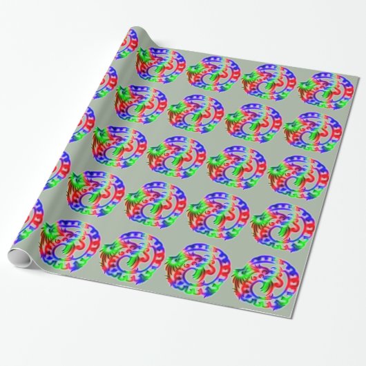 Dragon Cadeaupapier (Uitgerold)