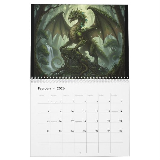 Dragon Calendar Kalender (Feb 2026)