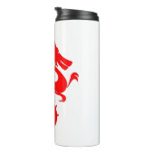Dragon Calligraphy Red Asian Brush Stroke Friendly Thermosbeker (Geroteerd rechts)