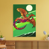 Dragon Canvas Afdruk (Insitu (Woonkamer))