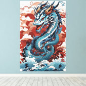 Dragon Canvas Afdruk (Insitu (Houten vloer))