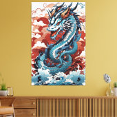 Dragon Canvas Afdruk (Insitu (Woonkamer))