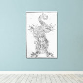 Dragon Canvas Afdruk (Insitu (Houten vloer))