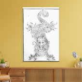 Dragon Canvas Afdruk (Insitu (Woonkamer))