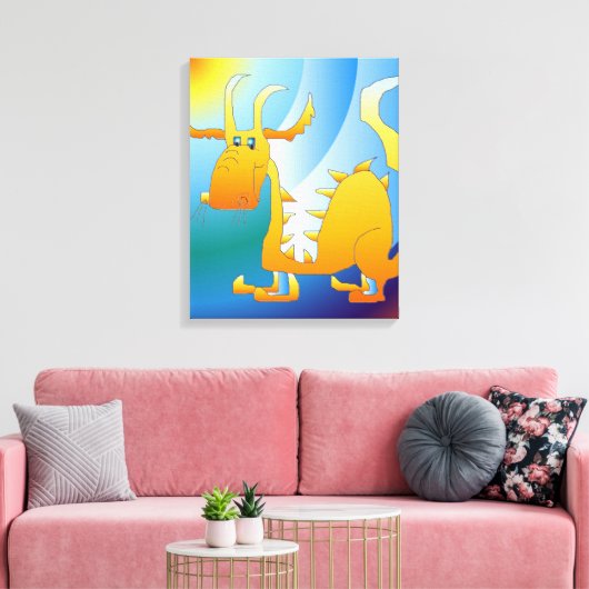 Dragon Canvas Afdruk (Insitu (Woonkamer))