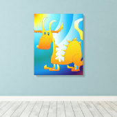 Dragon Canvas Afdruk (Insitu (Houten vloer))