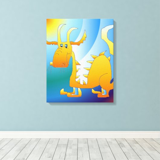 Dragon Canvas Afdruk (Insitu (Houten vloer))