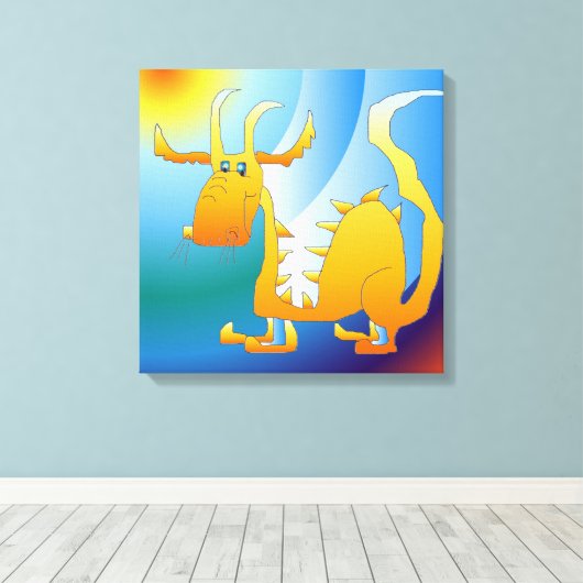 Dragon Canvas Afdruk (Insitu (Houten vloer))