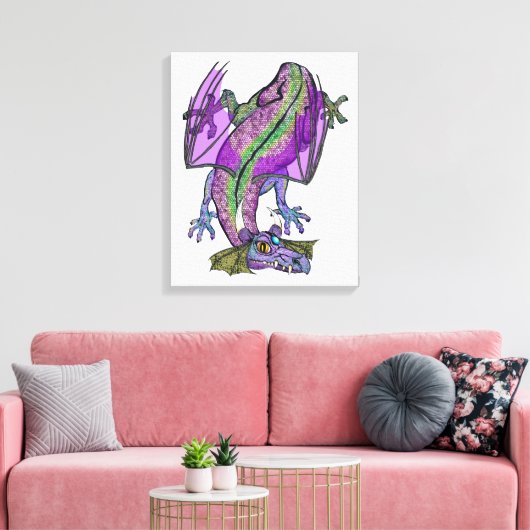 Dragon Canvas Afdruk (Insitu (Woonkamer))