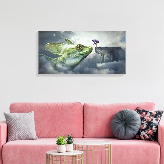 Dragon Canvas Afdruk (Insitu (Woonkamer))