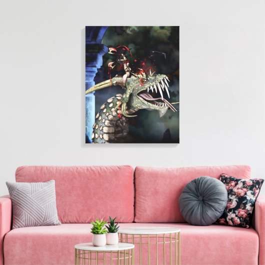 Dragon Canvas Afdruk (Insitu (Woonkamer))
