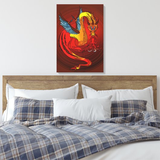Dragon Canvas Afdruk (Insitu (Slaapkamer))
