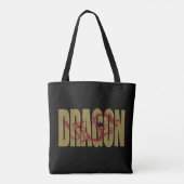 dragon canvas tas (Achterkant)