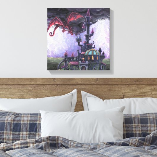 Dragon Castle Canvas Afdruk (Insitu (Slaapkamer))