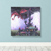 Dragon Castle Canvas Afdruk (Insitu (Houten vloer))
