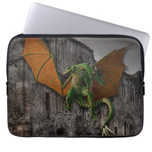 Dragon & Castle Fantasy Artwork Laptop Sleeve