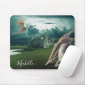 Dragon Castle Fantasy Personalized Muismat (Met muis)