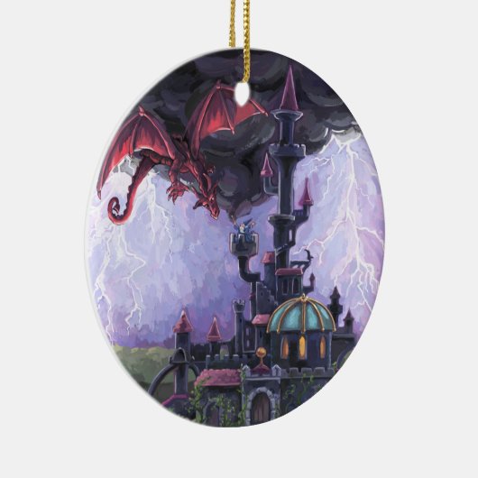 Dragon Castle Keramisch Ornament (Rechts)