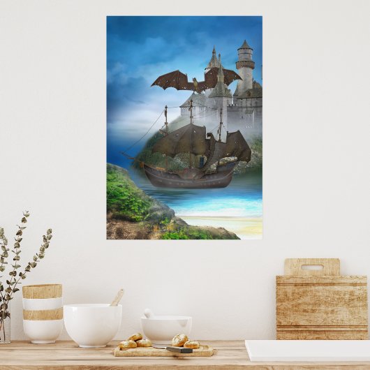 Dragon Castle Poster (Keuken)