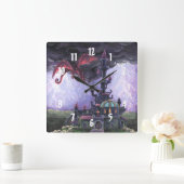 Dragon Castle Vierkante Klok (Huis)