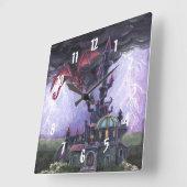 Dragon Castle Vierkante Klok (Hoek)