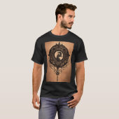 Dragon celtic zwart grijs abstract tattoo shirt (Voorkant volledig)