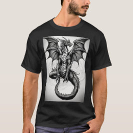 Dragon celtic zwart grijs abstract tattoo tshirt