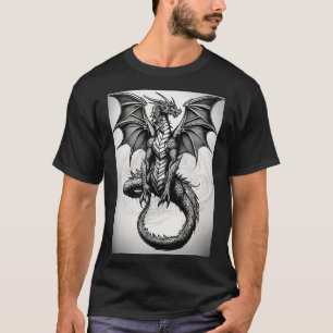 Dragon celtic zwart grijs abstract tattoo tshirt