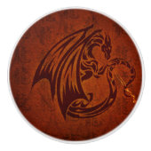 Dragon Ceramic Knob. Keramische Knop (Voorkant)